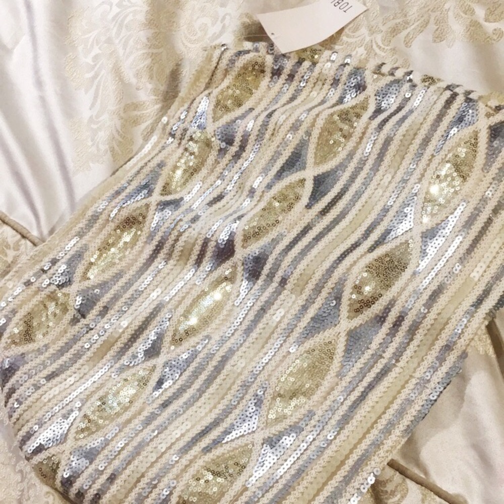 TOBI: sequin mini skirt NWT